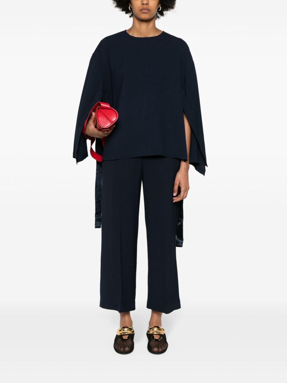 Erika Cavallini Semi-Couture Cady texture blouse