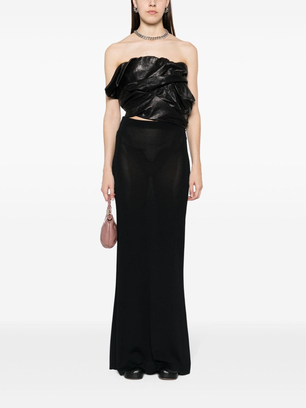 Rick Owens Draped leather bustier