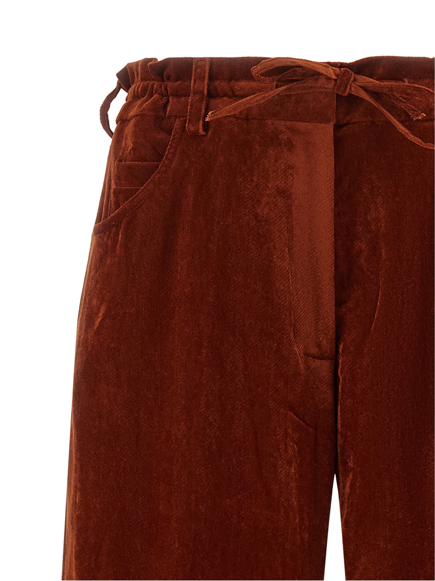 Nude Velvet Pants