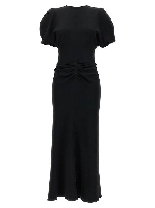 Victoria Beckham Gathered Waist Midi Dress