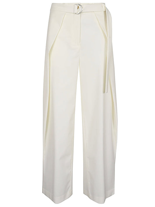 Erika Cavallini Semi-Couture Wool twill Amelia trousers