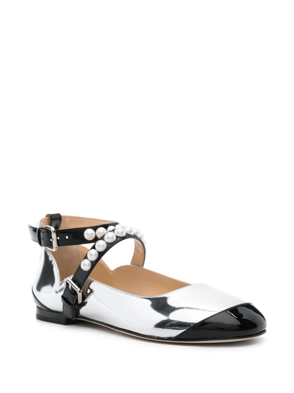 Mach & Mach two-tone ballerina shoes