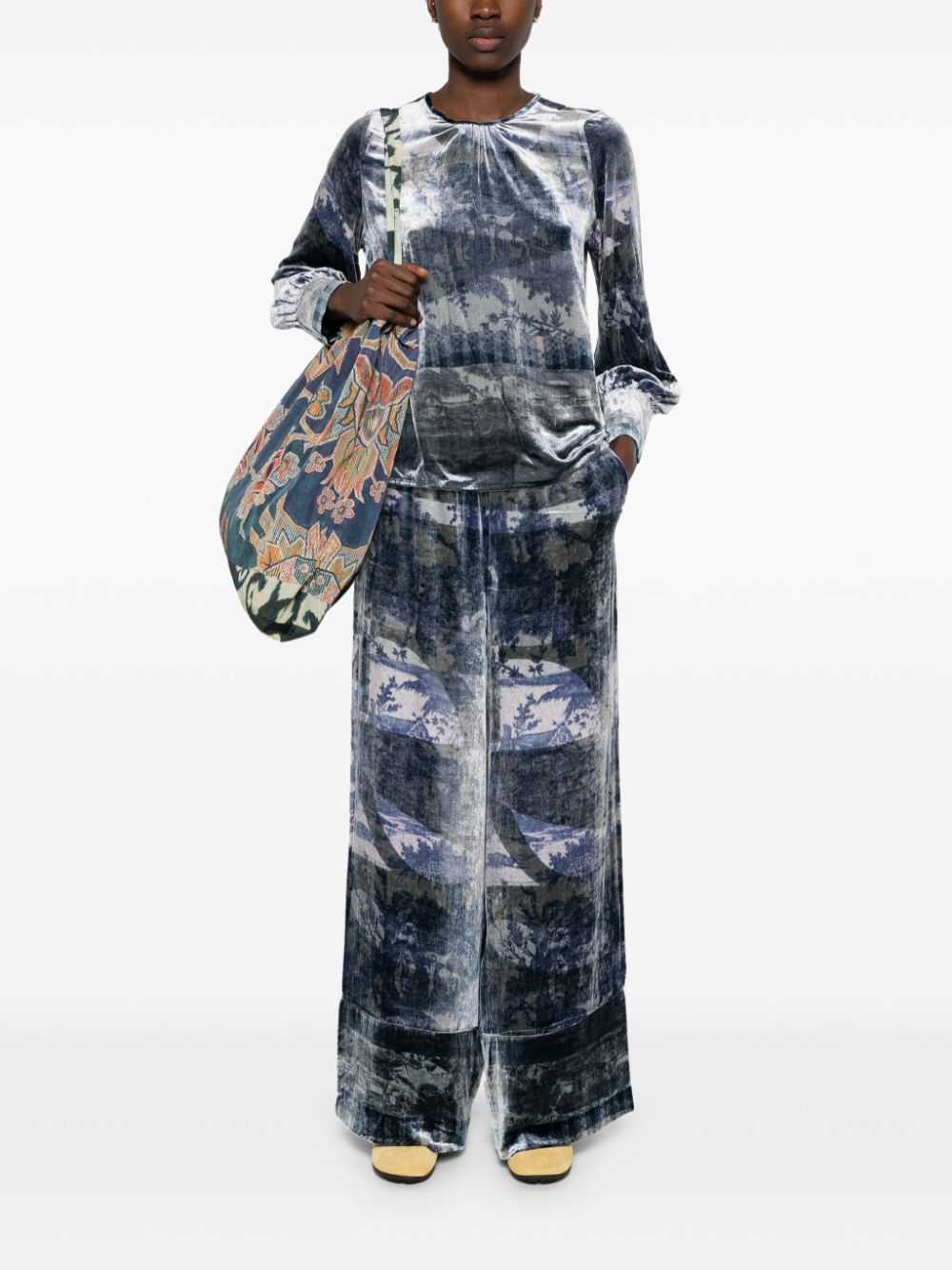 Pierre Louis Mascia Silk printed blouse