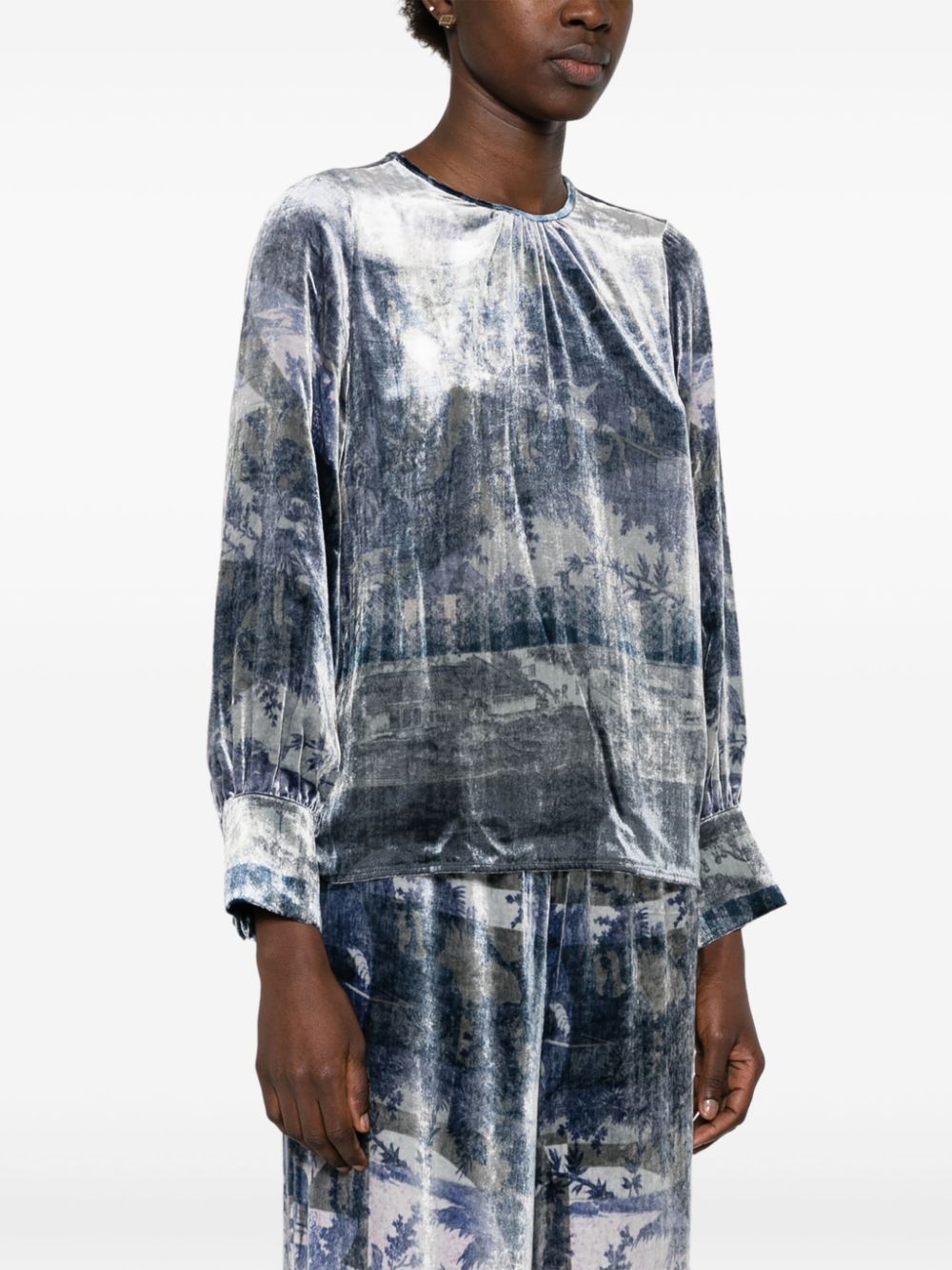 Pierre Louis Mascia Silk printed blouse