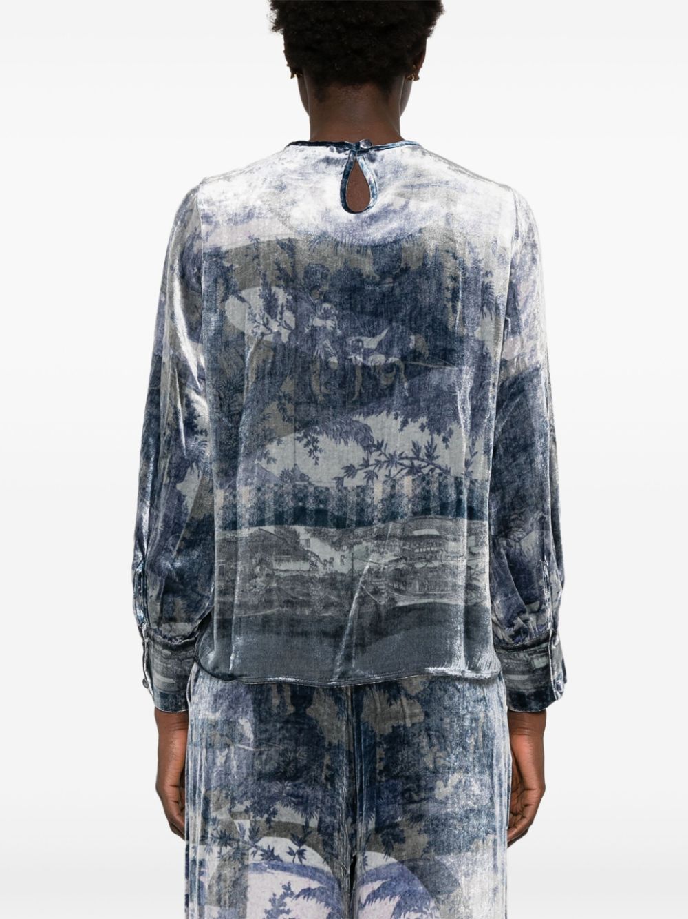 Pierre Louis Mascia Silk printed blouse