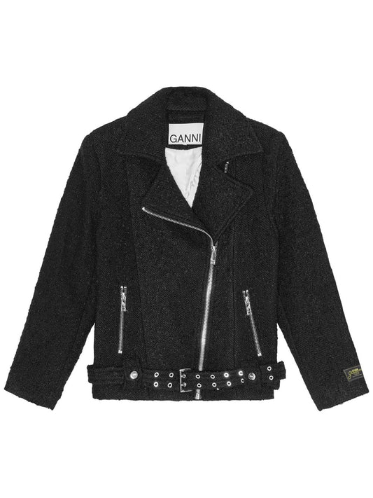 Ganni Textured Boucle Wool Jacket