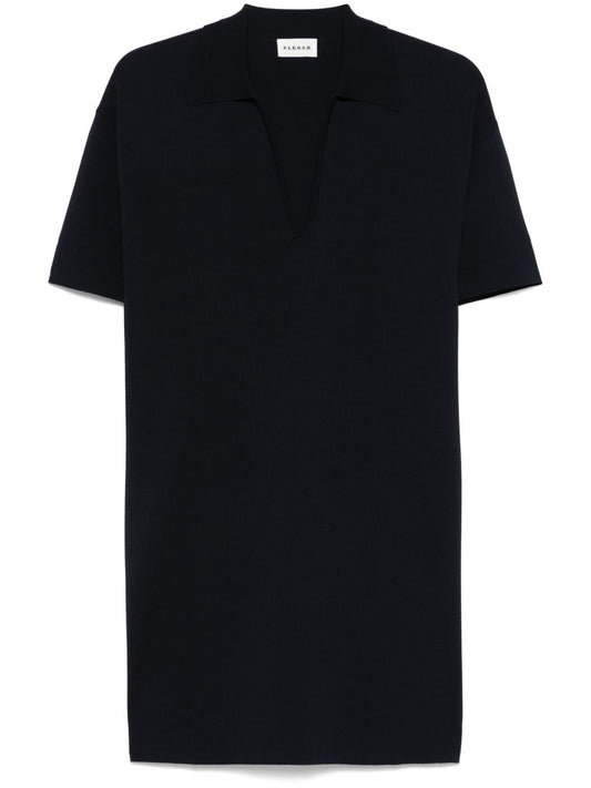 Parosh P.A.R.O.S.H. mini dress with collar detail and V-neckline