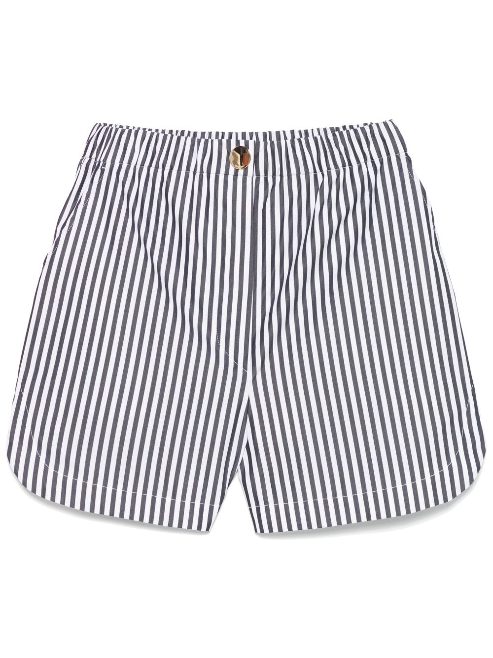 Sportmax Striped cotton shorts