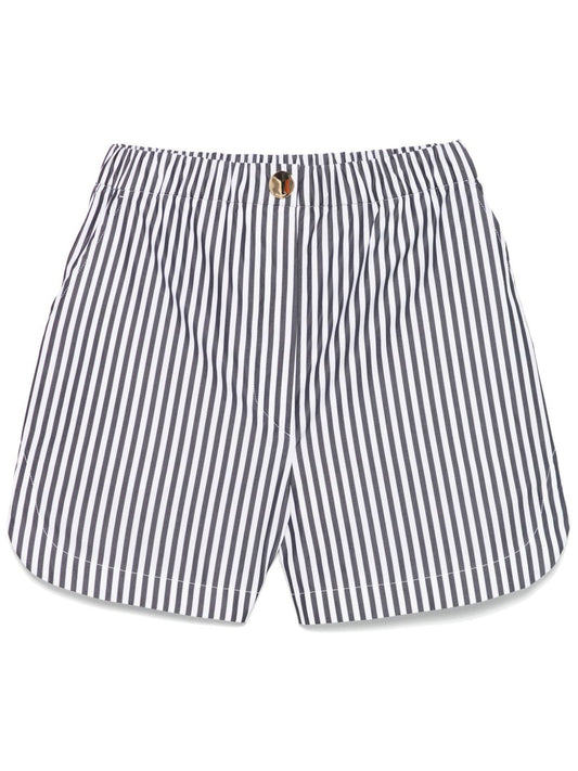 Sportmax Striped cotton shorts