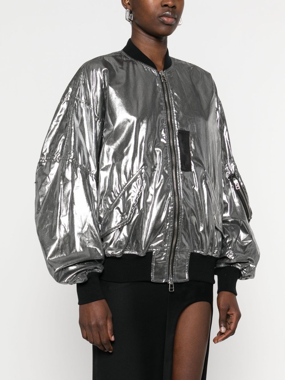 Junya Watanabe Metallic effect bomber jacket