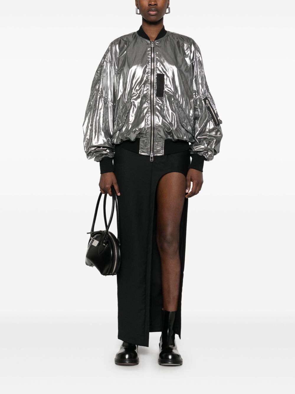 Junya Watanabe Metallic effect bomber jacket