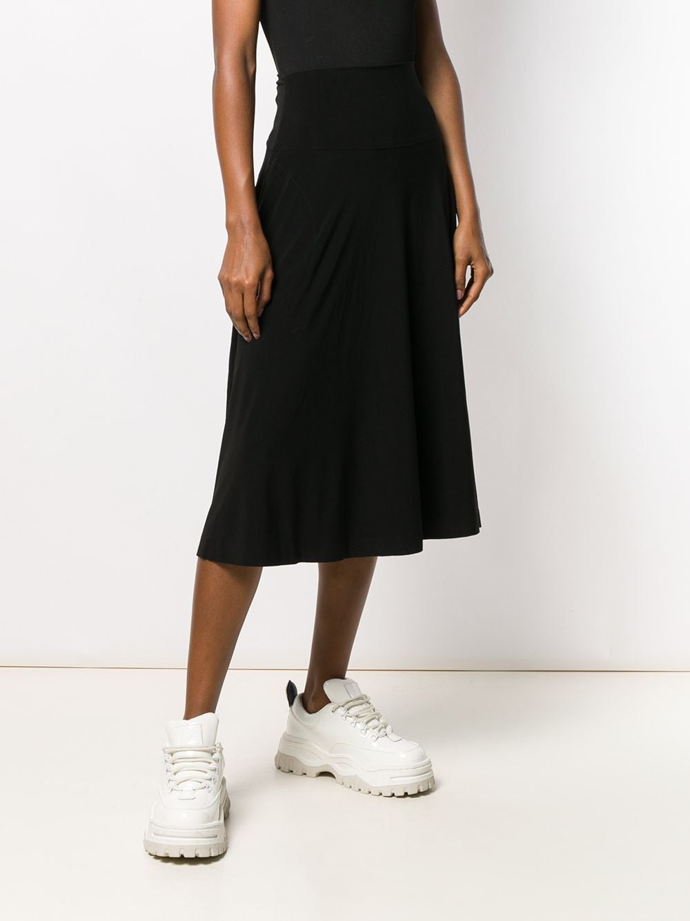 Norma Kamali Flared jersey skirt