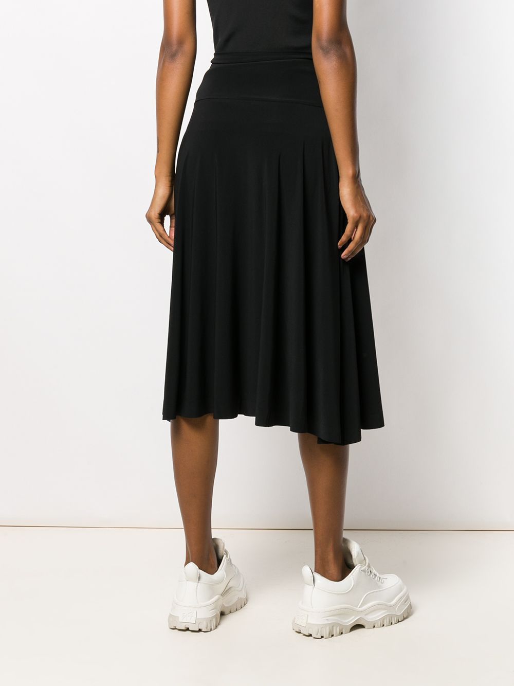 Norma Kamali Flared jersey skirt