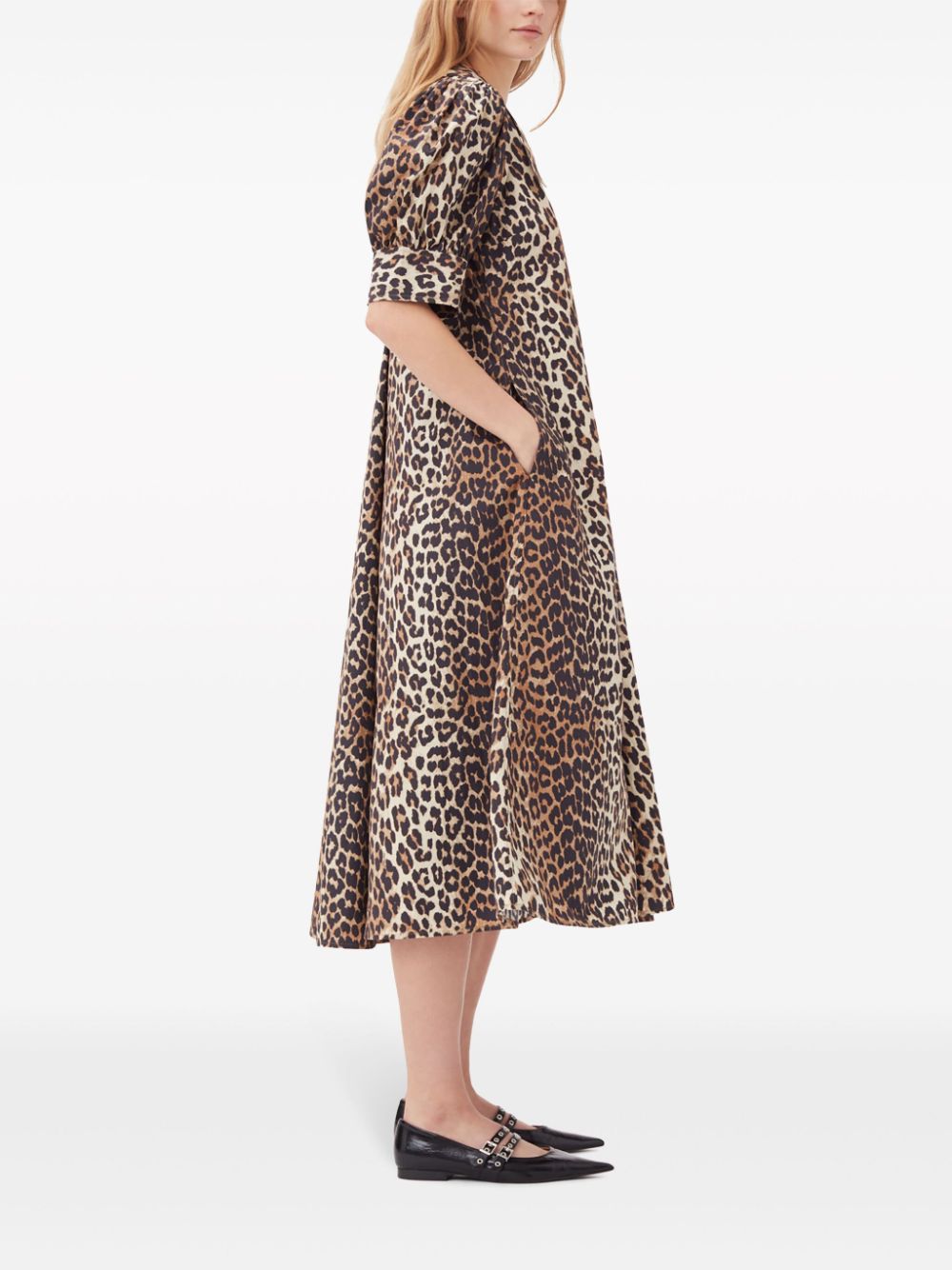 Ganni Conscious Criteria page Organic cotton maxi dress