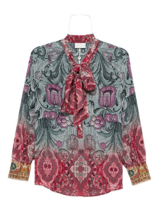 Pierre Louis Mascia Printed silk shirt