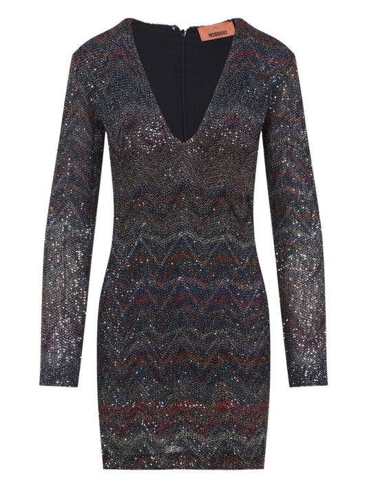 Missoni V-necked short dress