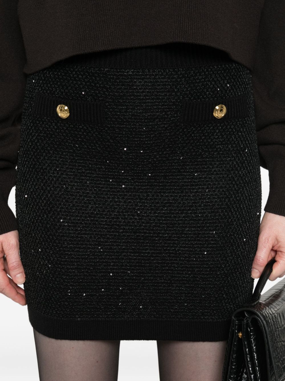 Elisabetta Franchi Wool knitted skirt
