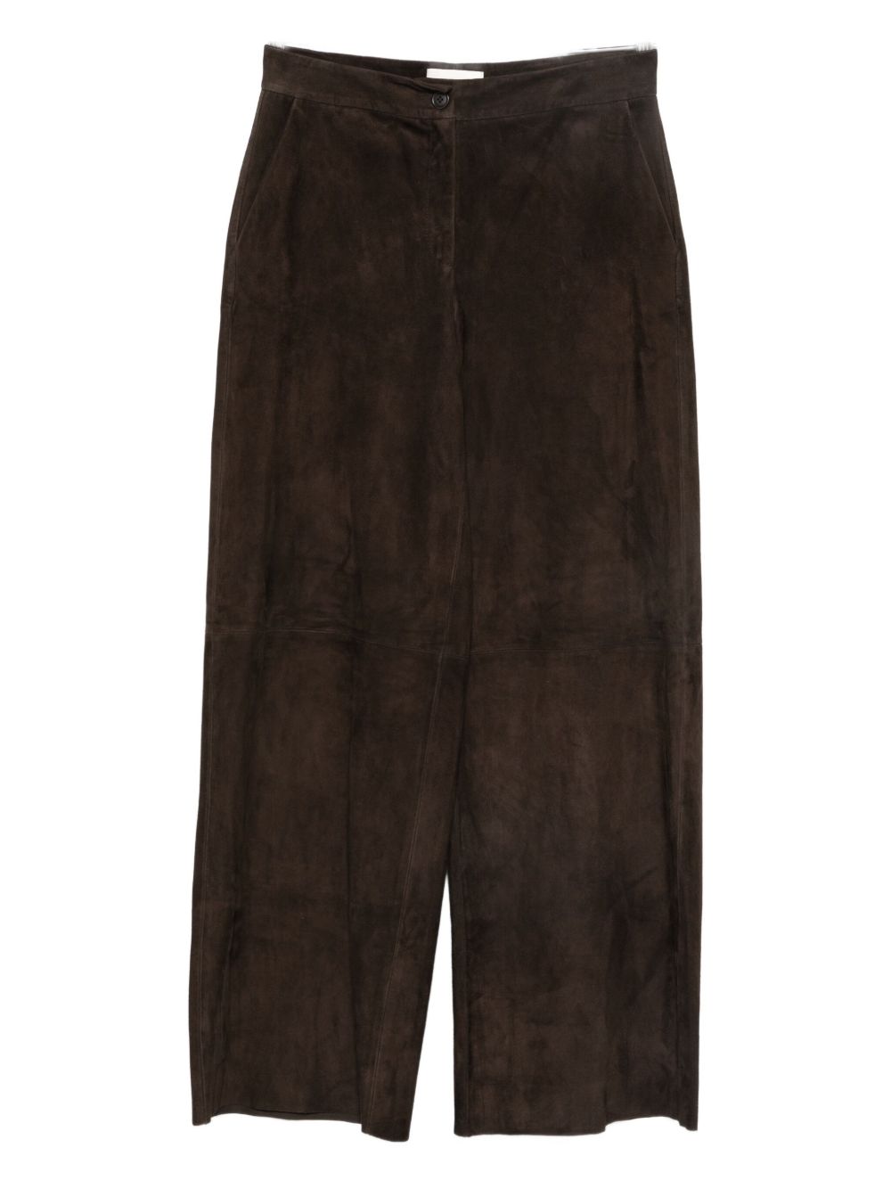 Via Masini 80 Leather wide-leg trousers