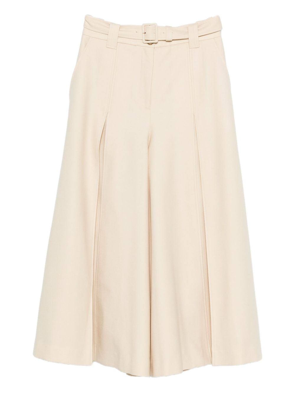 Zimmermann Belted Wide-Leg Wool Blend Trousers