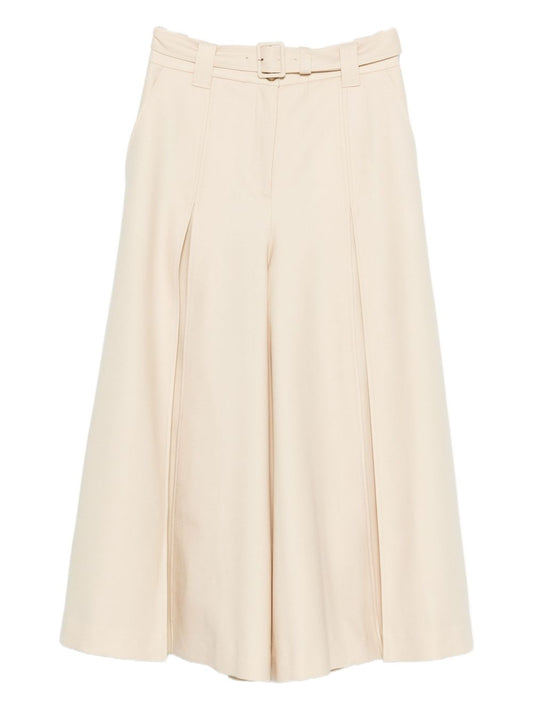 Zimmermann Belted Wide-Leg Wool Blend Trousers