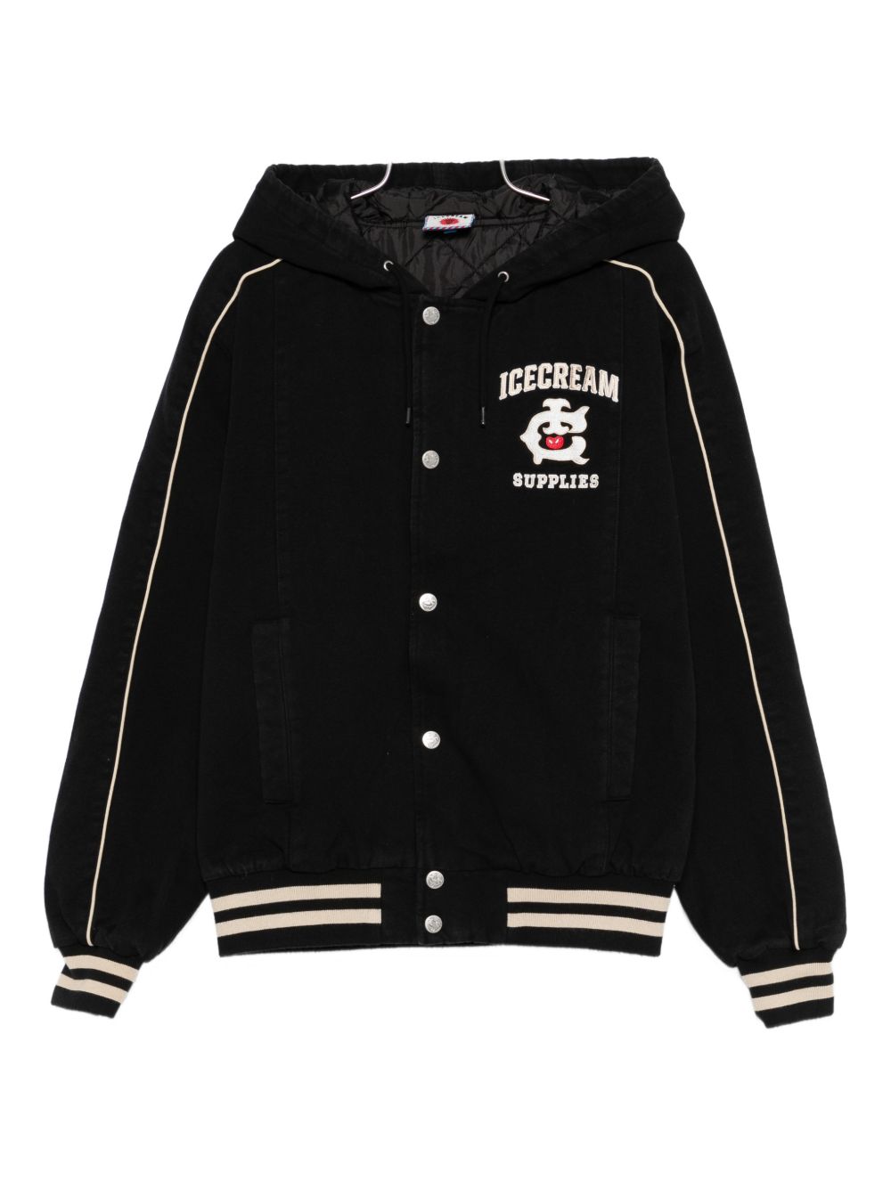 Icecream Cotton hooded bomber jacket