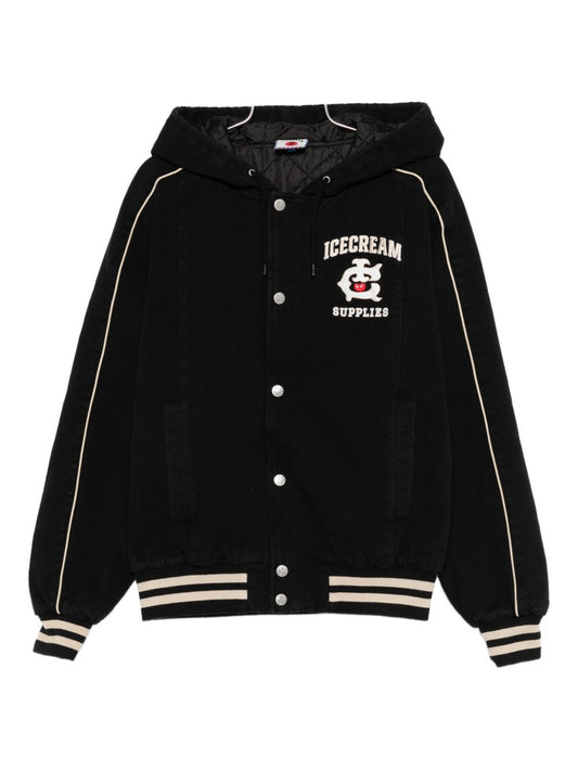 Icecream Cotton hooded bomber jacket