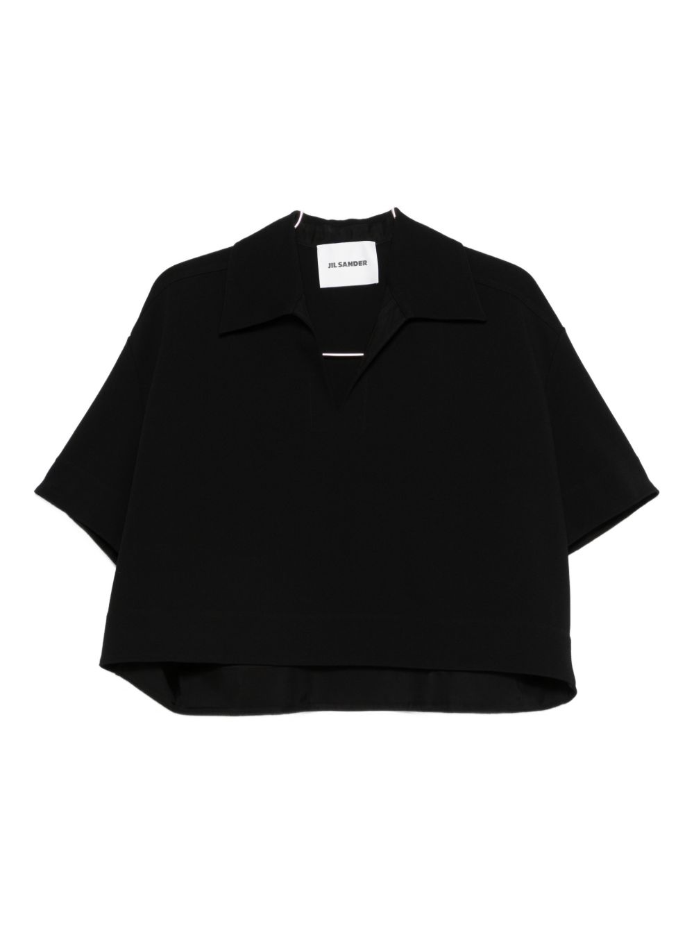 Jil Sander V-neck short sleeves straight hem Cropped polo shirt
