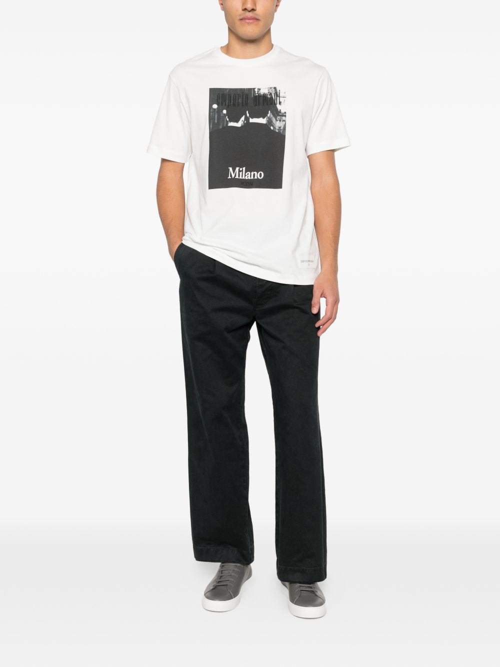 Emporio Armani Printed cotton t-shirt