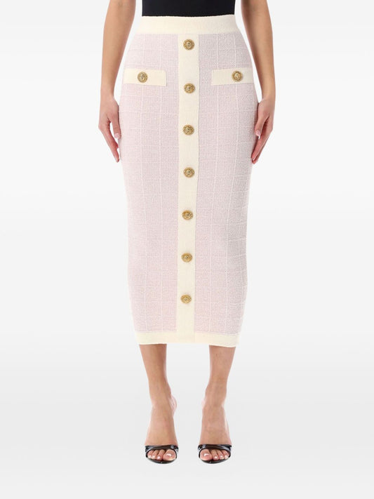 Balmain Tweed long skirt