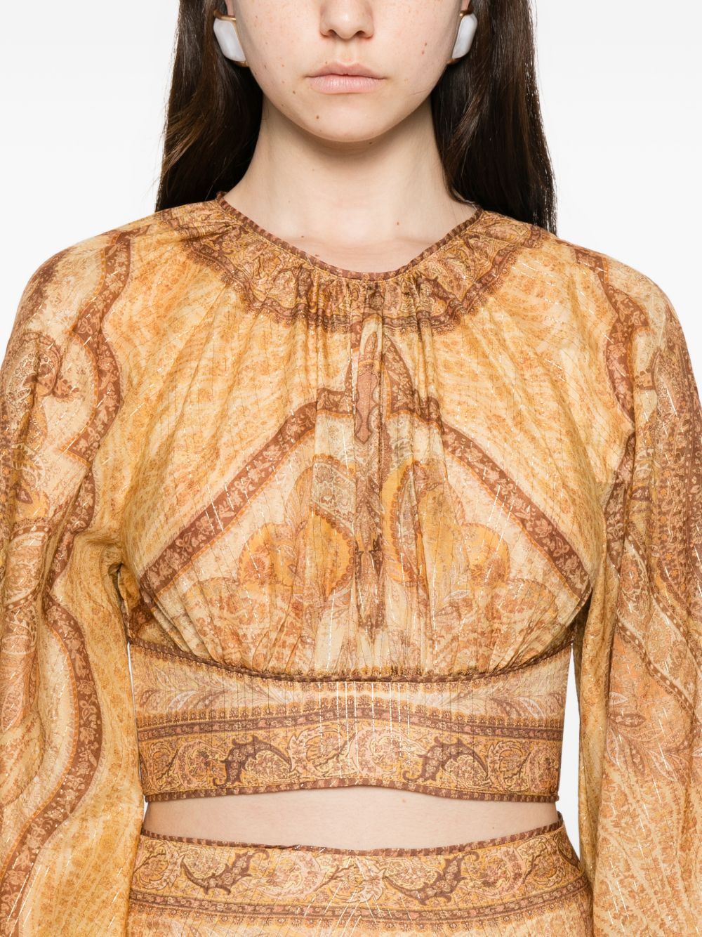Zimmermann Wanderlust cotton and silk top