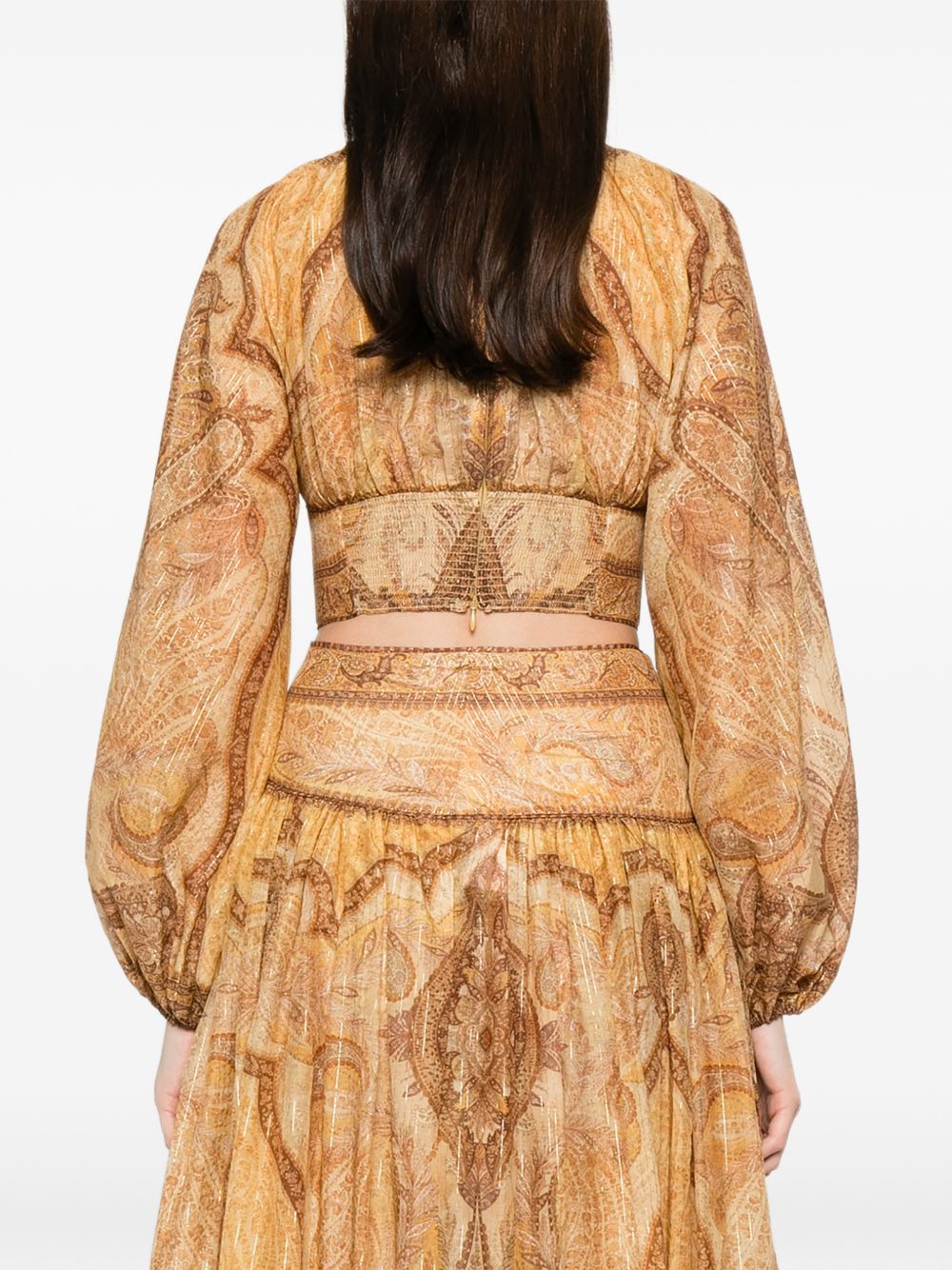 Zimmermann Wanderlust cotton and silk top
