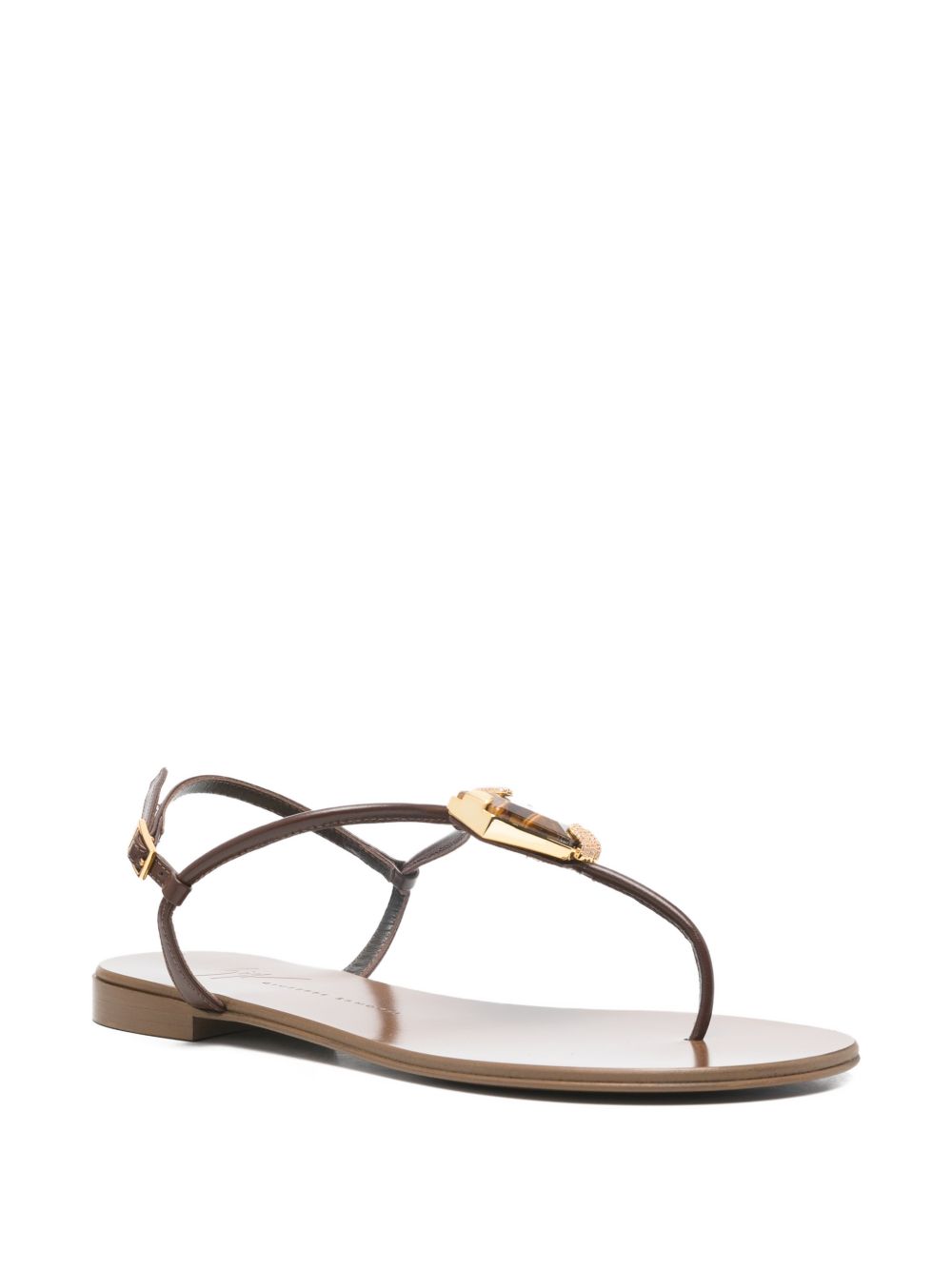 Giuseppe Zanotti Atlantide buckle-embellished thong sandals.