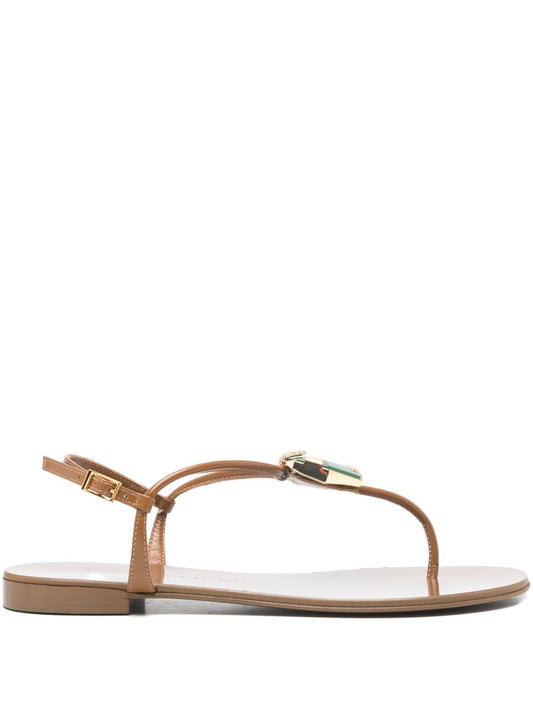 Giuseppe Zanotti Atlantide buckle-embellished thong sandals.