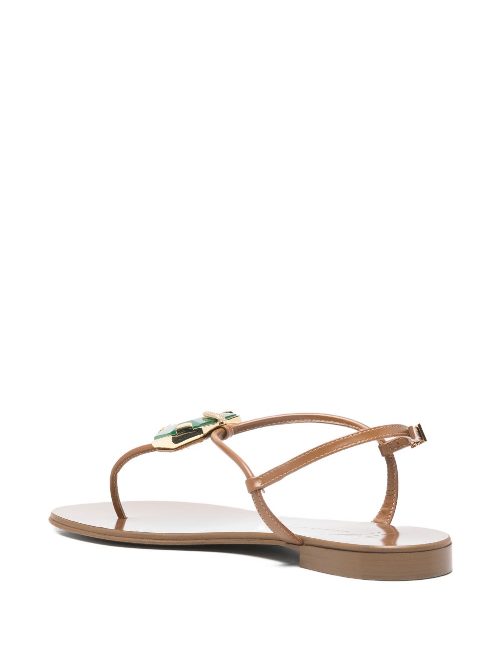 Giuseppe Zanotti Atlantide buckle-embellished thong sandals.