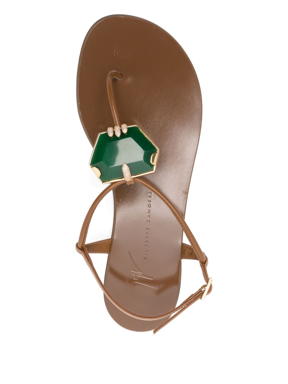Giuseppe Zanotti Atlantide buckle-embellished thong sandals.