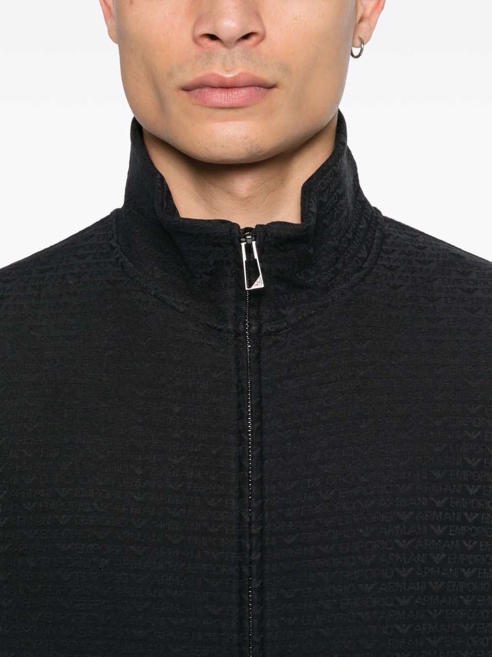 Emporio Armani Cotton blend zipped sweatshirt