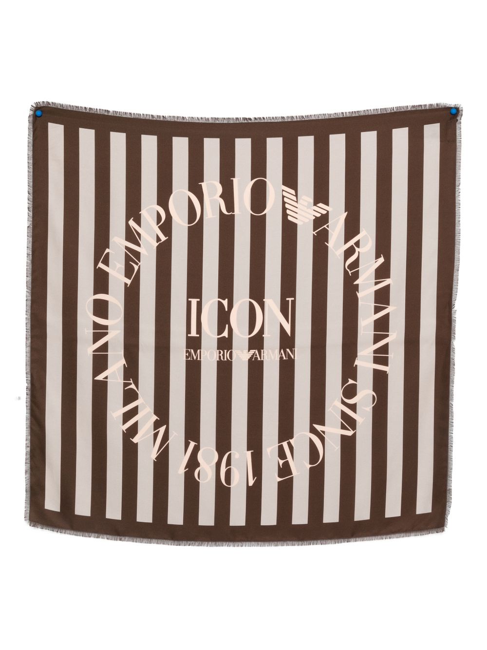 Emporio Armani Icon Print Pure Silk Foulard