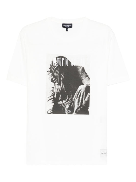 Emporio Armani Printed cotton t-shirt
