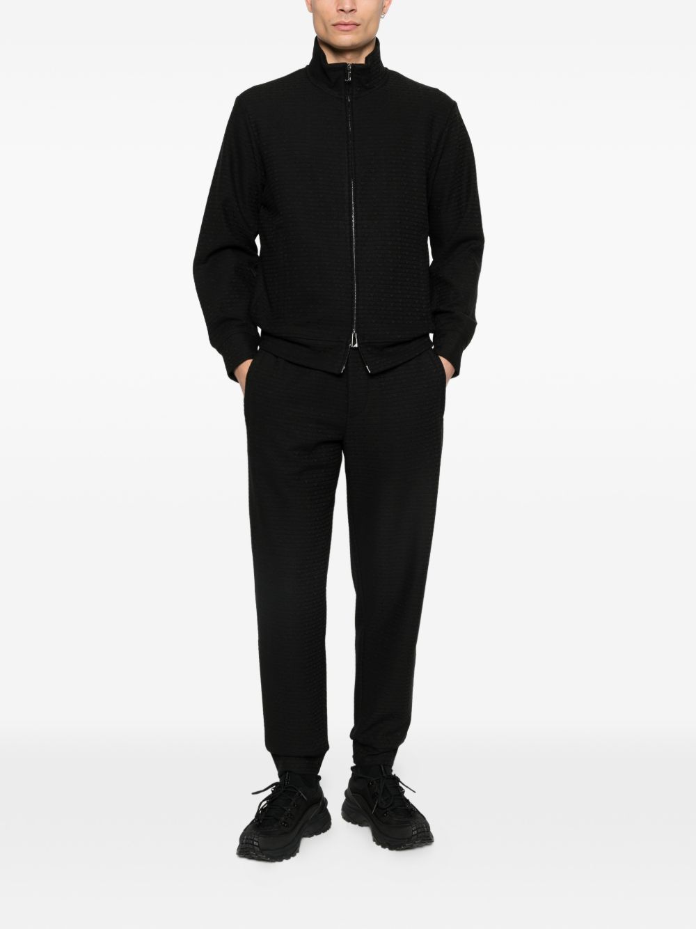 Emporio Armani Cotton blend zipped sweatshirt