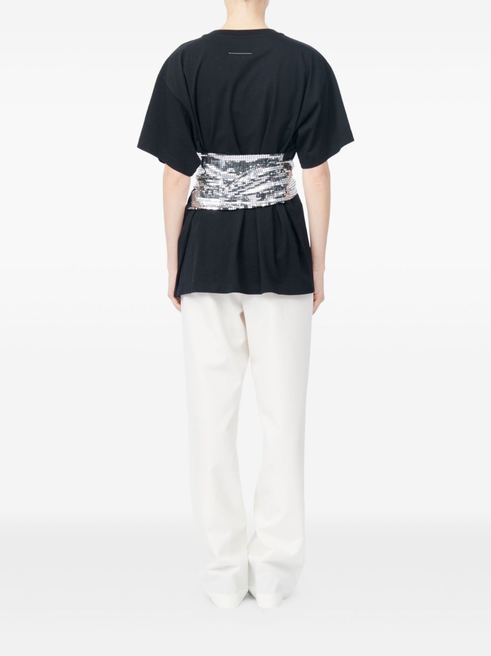 MM6 Maison Margiela Gloves-detail cotton t-shirt