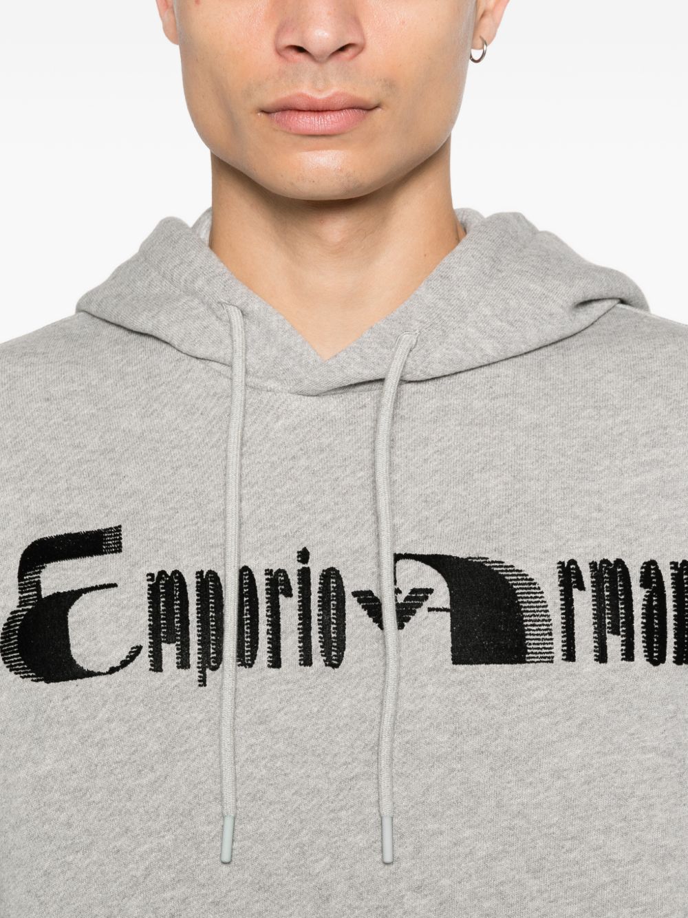 Emporio Armani Logo cotton hoodie
