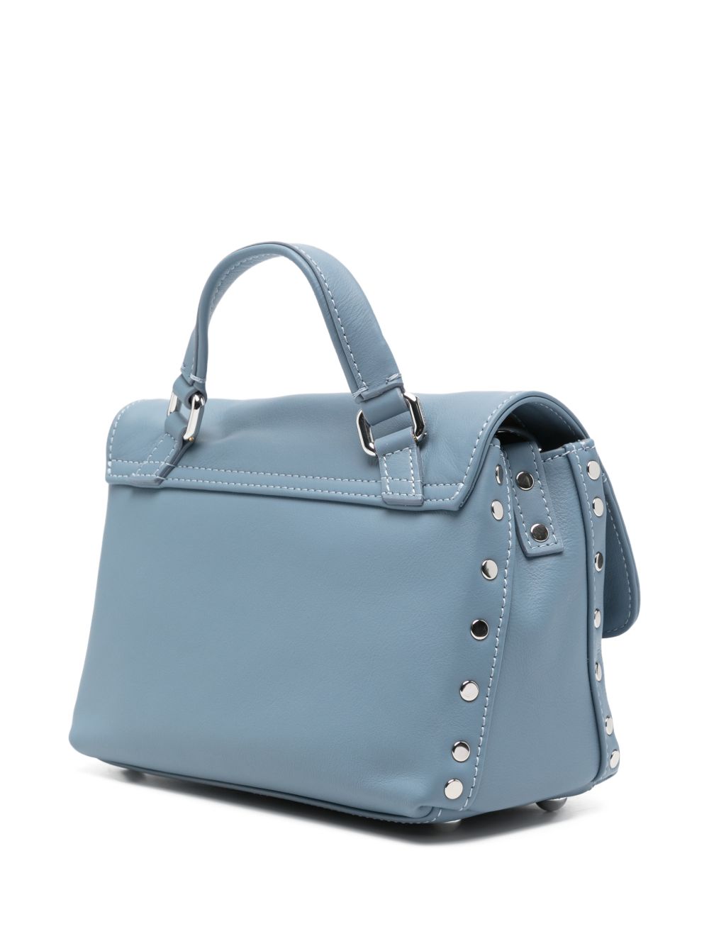 Zanellato Postina® Baby Bag In Smooth Blue Zelante Leather