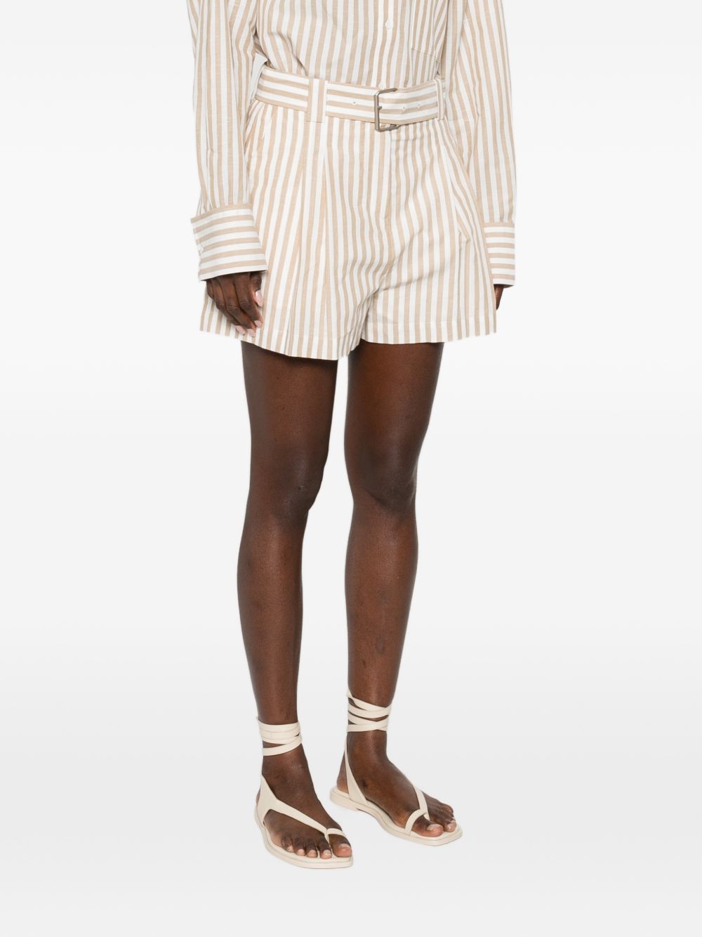 Iro Anemone striped cotton shorts