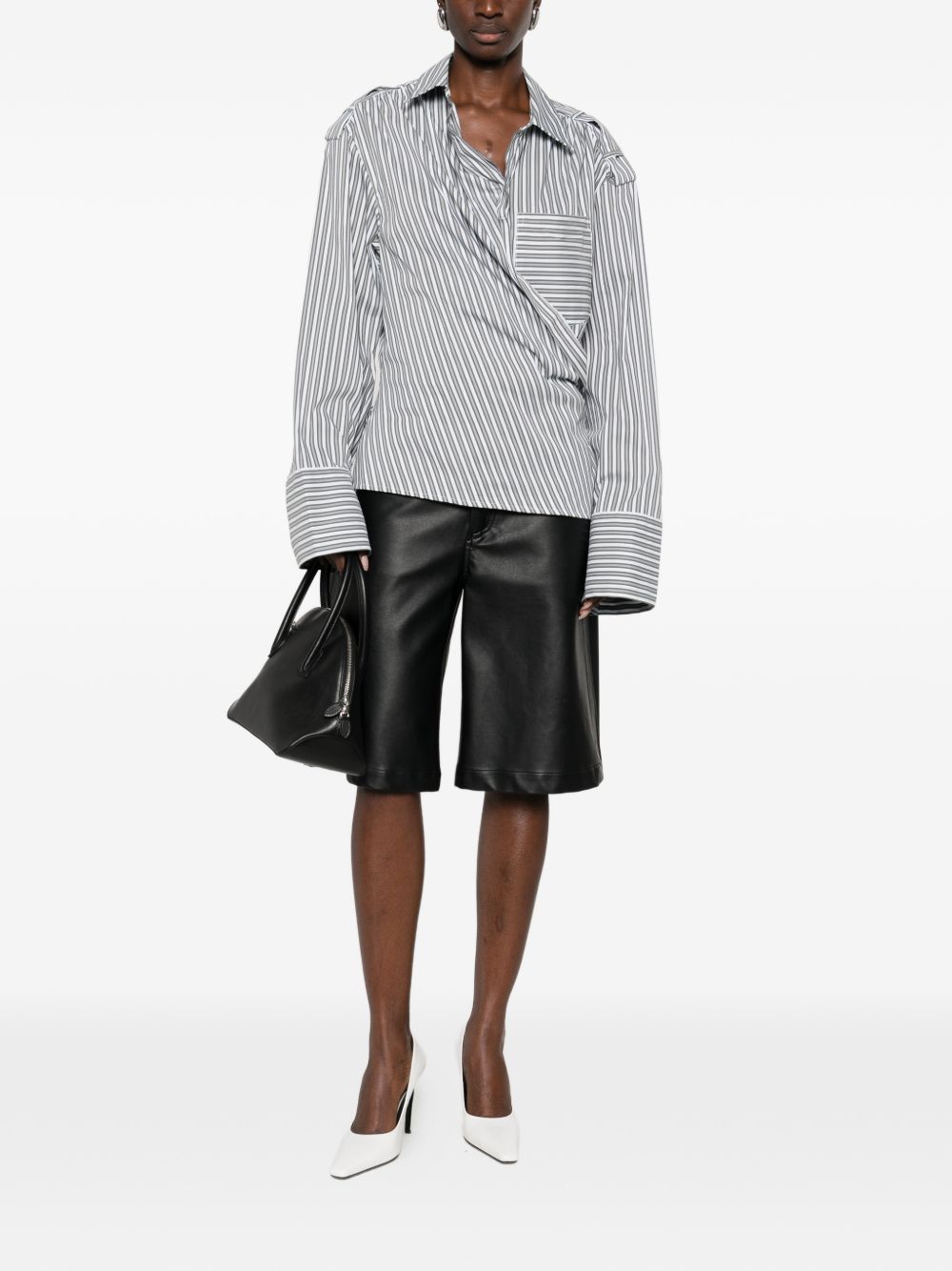 Iro Lace striped cotton shirt