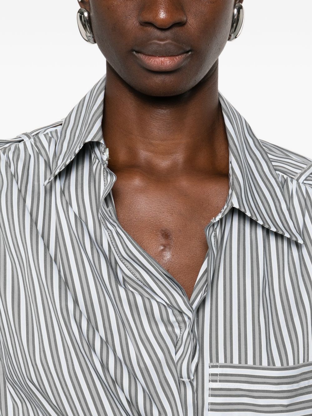 Iro Lace striped cotton shirt