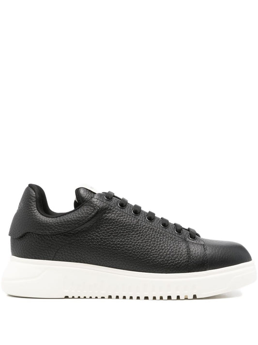 Emporio Armani Tumbled leather sneakers