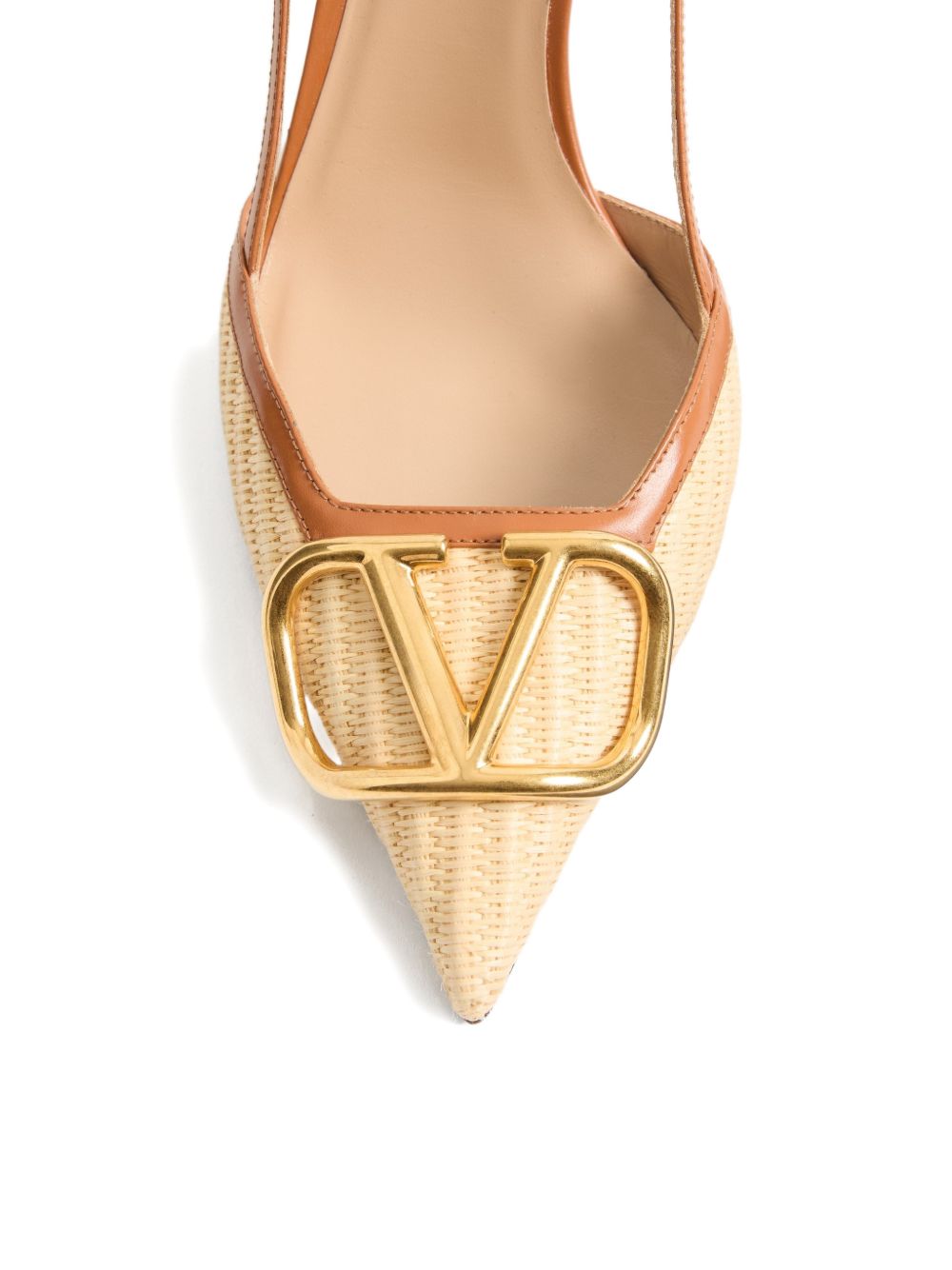 Valentino Garavani VLogo Signature leather slingback pumps