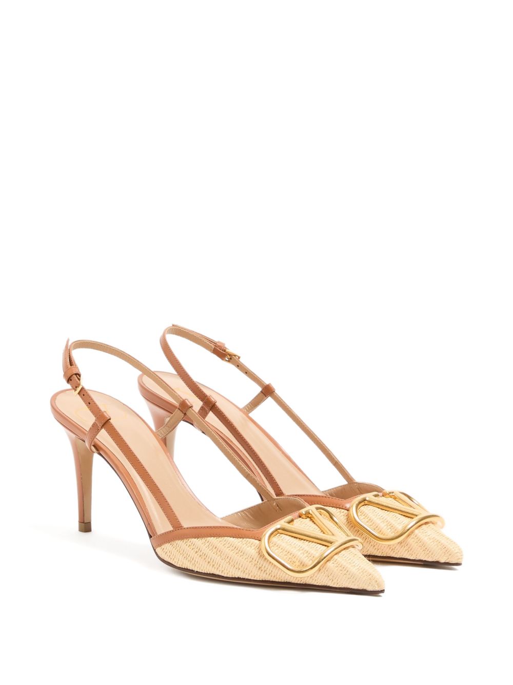 Valentino Garavani VLogo Signature leather slingback pumps