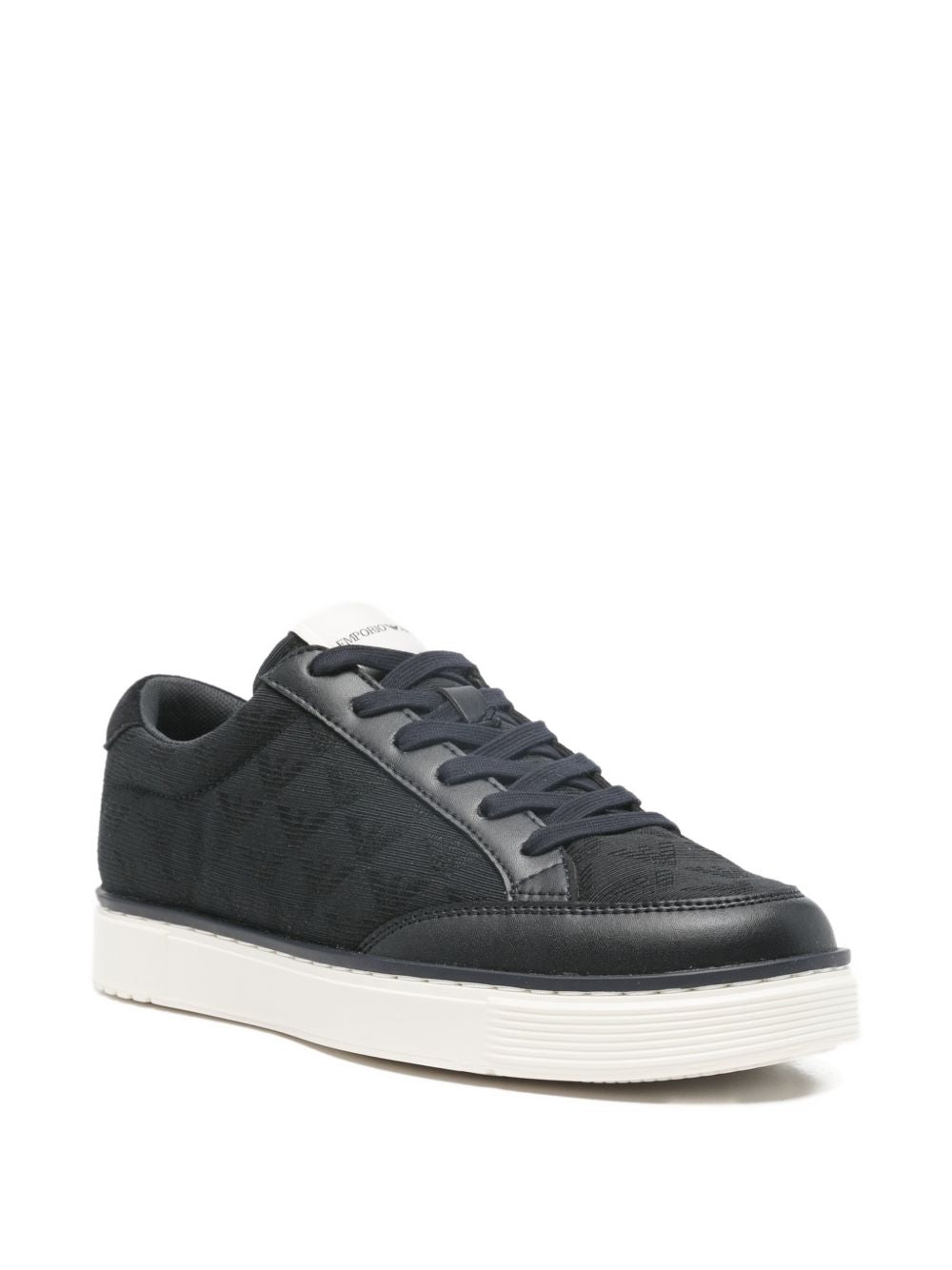 Emporio Armani Jacquard sneakers with an all-over eagle