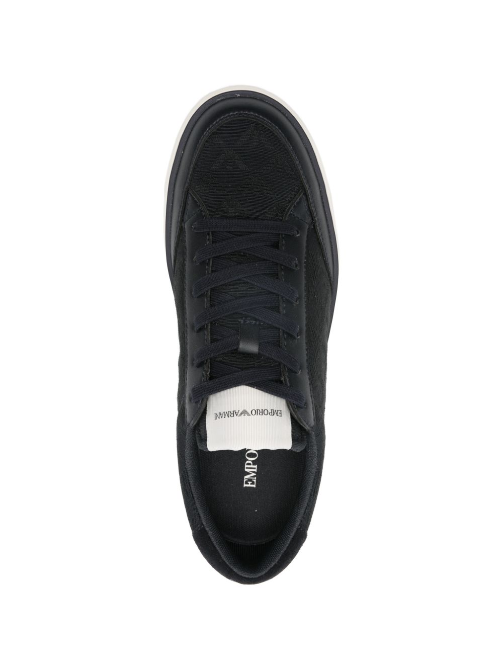 Emporio Armani Jacquard sneakers with an all-over eagle